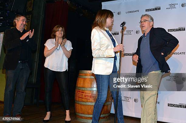 Director of the Tribeca Film Festival Geoffrey Gilmore, Director of Programming Genna Terranova and festival's co-founders Jane Rosenthal and Robert...