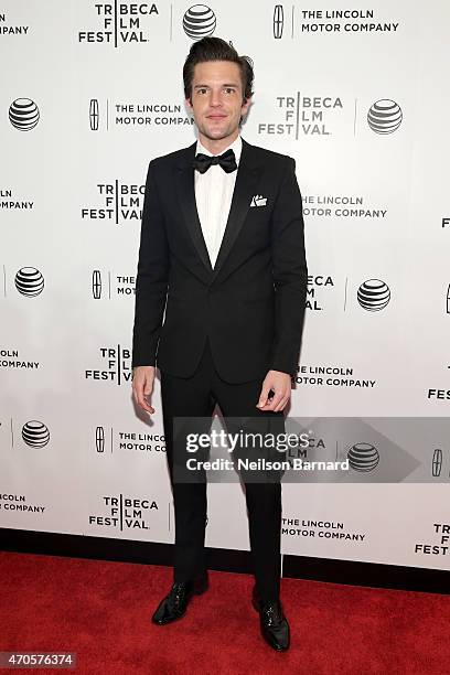 Brandon Flowers attends Sinatra at 100: Music and Film, Lincoln Screening of 'On The Town' and performances during the 2015 Tribeca Film Festival at...