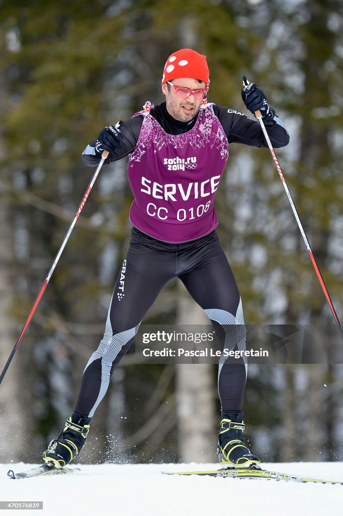 Crown Prince Frederik of Denmark Skiiing in Sochi