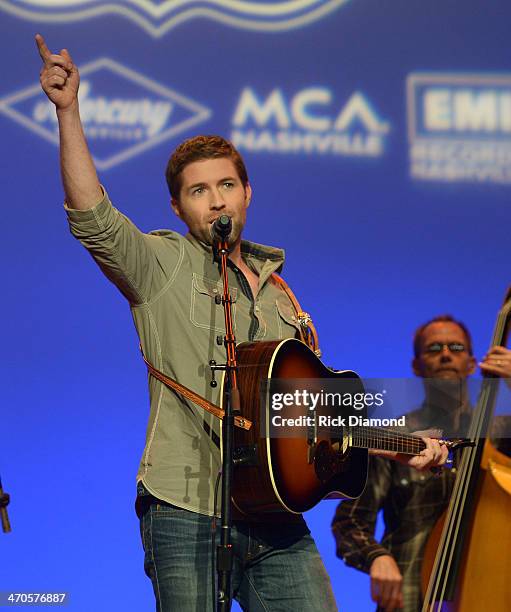 Josh Turner performs during Team UMG at The Ryman as part of CRS 2014 on February 19, 2014 at the Ryman Auditorium in Nashville, Tennessee.