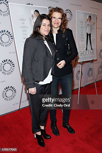 Sara Switzer and Sandra Bernhard attend the "Elaine Stritch: Shoot Me" screening at Paley Center For Media on February 19, 2014 in New York City.