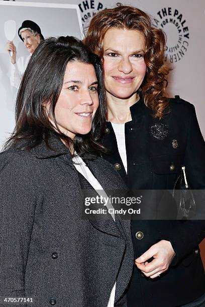 Sara Switzer and Sandra Bernhard attend the "Elaine Stritch: Shoot Me" screening at Paley Center For Media on February 19, 2014 in New York City.