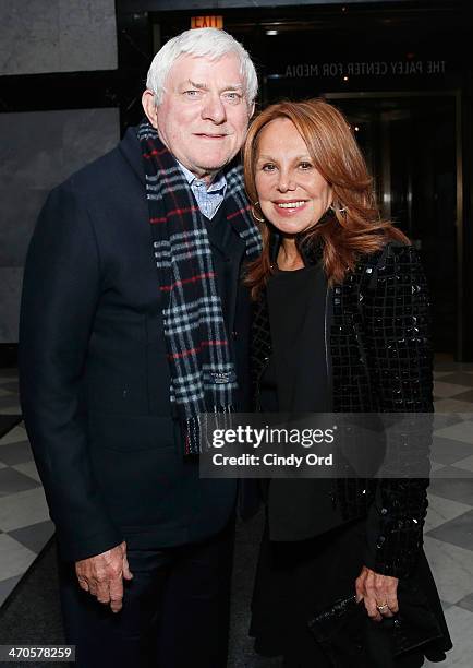Phil Donahue and Marlo Thomas attend the "Elaine Stritch: Shoot Me" screening reception at Paley Center For Media on February 19, 2014 in New York...