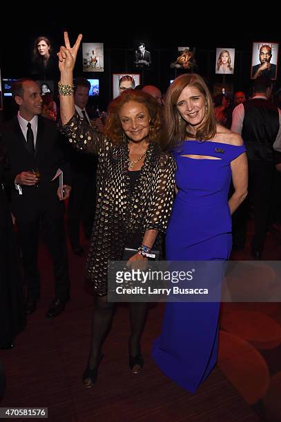 Diane von Furstenberg and Samantha Power attend TIME 100 Gala, TIME's 100 Most Influential People In The World on April 21, 2015 in New York City.