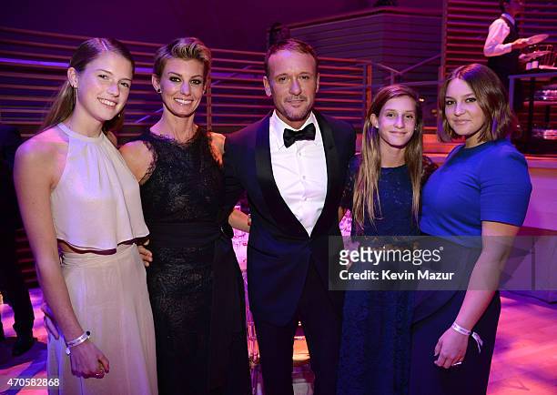 Gracie McGraw, Faith Hill, Tim McGraw, Audrey McGraw and Maggie McGraw attend TIME 100 Gala, TIME's 100 Most Influential People In The World at Jazz...