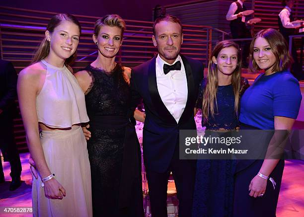 Gracie McGraw, Faith Hill, Tim McGraw, Audrey McGraw and Maggie McGraw attend TIME 100 Gala, TIME's 100 Most Influential People In The World at Jazz...