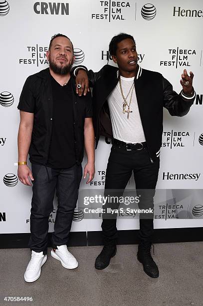 Elliott Wilson and ASAP Rocky attend Tribeca Talks:Tribeca Film Festival: CRWN with Elliott Wilson and A$AP Rocky during the 2015 Tribeca Film...