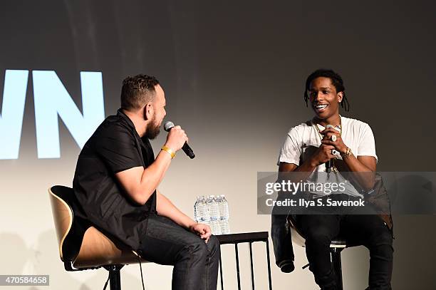 Elliott Wilson and ASAP Rocky attend Tribeca Talks:Tribeca Film Festival: CRWN with Elliott Wilson and A$AP Rocky during the 2015 Tribeca Film...