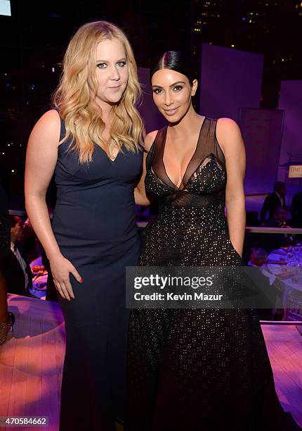 Amy Schumer and Kim Kardashian West attend TIME 100 Gala, TIME's 100 Most Influential People In The World at Jazz at Lincoln Center on April 21, 2015...