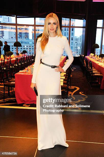 Valentina Zelyaeva attends the 2015 New Yorkers For Children A Fool's Fete Spring Dinner Dance at Mandarin Oriental New York on April 16, 2015 in New...