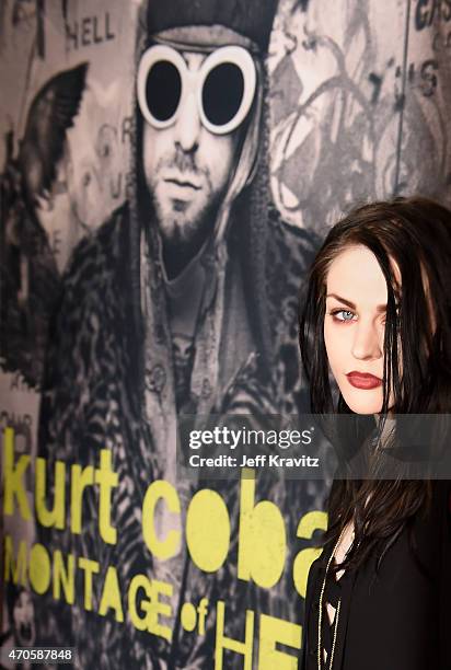 Executive Producer Frances Bean Cobain attends HBO's "Kurt Cobain: Montage Of Heck" Los Angeles Premiere at the Egyptian Theatre on April 21, 2015 in...