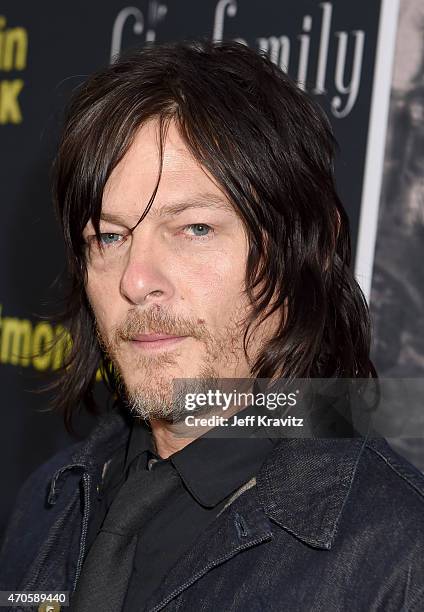 Actor Norman Reedus attends HBO's "Kurt Cobain: Montage Of Heck" Los Angeles Premiere at the Egyptian Theatre on April 21, 2015 in Hollywood,...