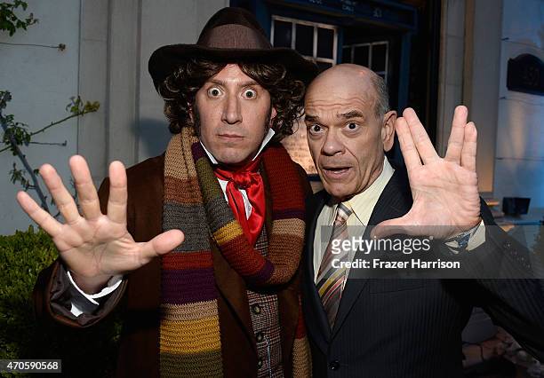 Actors Andrew Elkins and Robert Picardo arrive at the 9th Annual BritWeek launch party at the British Consul General's Residence on April 21, 2015 in...
