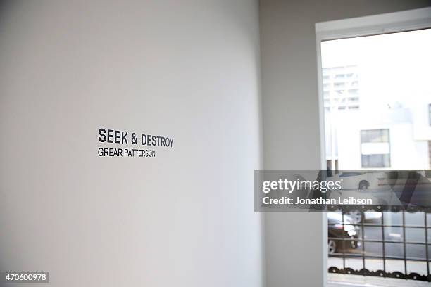 General view of atmosphere at the Depart Foundation In Collaboration With American Academy In Rome Presents Grear Patterson: Seek And Destroy Public...