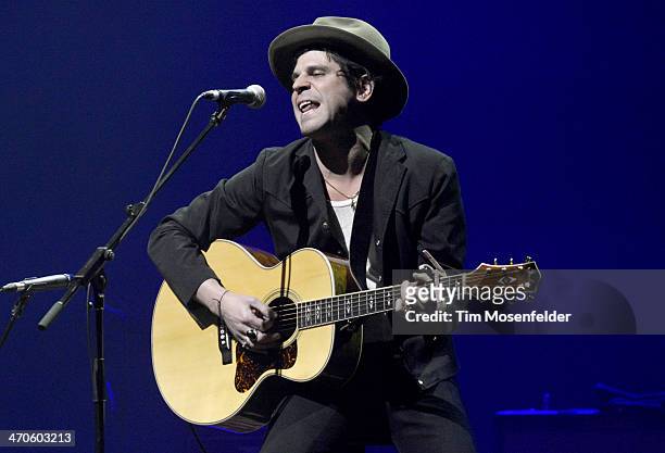 Langhorne Slim aka Sean Scolnick performs at The Fox Theatre on February 19, 2014 in Oakland, California.