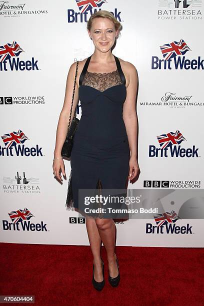 Actress Siobhan Hewlett attends the BritWeek 2015 9th annual Brit Week red carpet launch at British Consul Generals Residence on April 21, 2015 in...