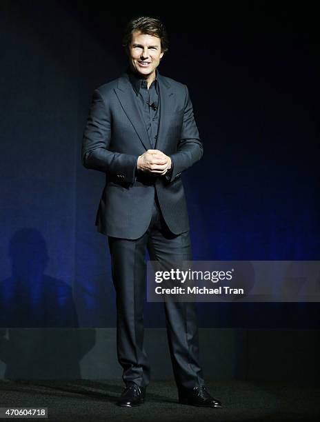 Tom Cruise attends 2015 CinemaCon - The State Of The Industry Past, Present and Future Paramount presentation held at Caesars Palace Resorts and...