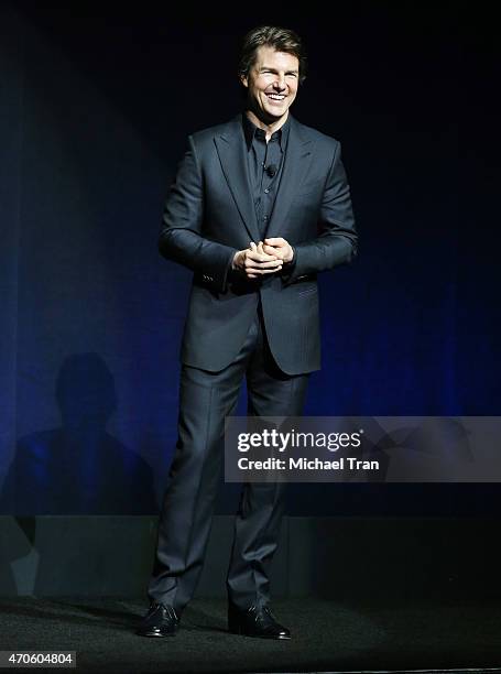 Tom Cruise attends 2015 CinemaCon - The State Of The Industry Past, Present and Future Paramount presentation held at Caesars Palace Resorts and...