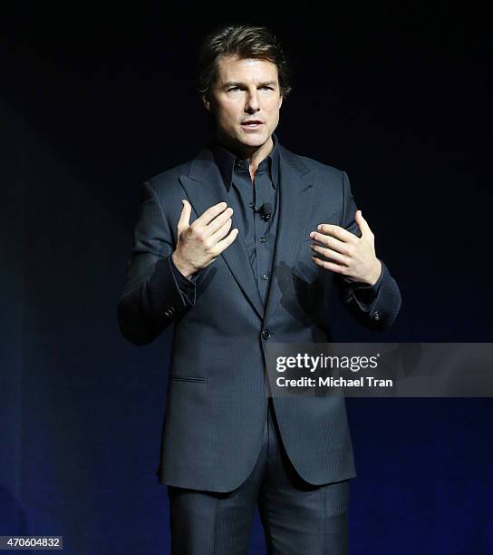 Tom Cruise attends 2015 CinemaCon - The State Of The Industry Past, Present and Future Paramount presentation held at Caesars Palace Resorts and...