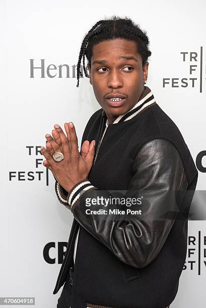Rapper ASAP Rocky attends 2015 Tribeca Film Festival - Tribeca Talks: CRWN With Elliott Wilson And A$AP Rocky at Spring Studios on April 21, 2015 in...