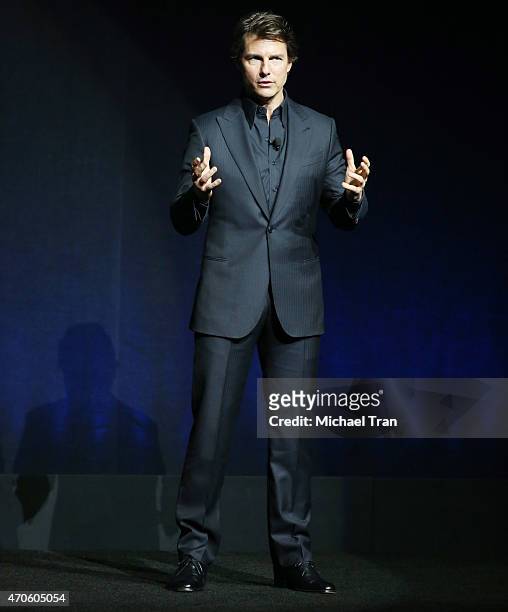 Tom Cruise attends 2015 CinemaCon - The State Of The Industry Past, Present and Future Paramount presentation held at Caesars Palace Resorts and...
