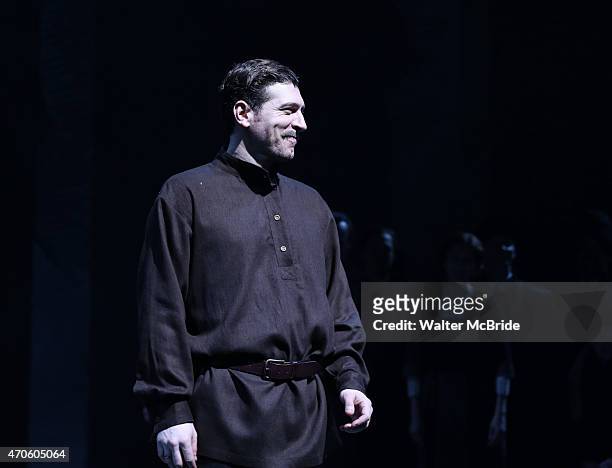 Tam Mutu during the Broadway Opening Night Performance Curtain Call for 'Doctor Zhivago' at The Broadway Theatre on April 21, 2015 in New York City.