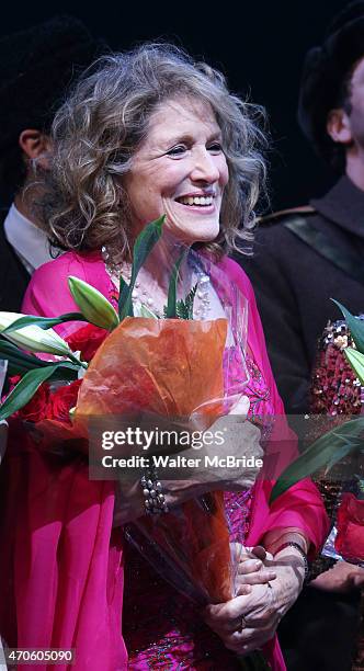 Lucy Simon during the Broadway Opening Night Performance Curtain Call for 'Doctor Zhivago' at The Broadway Theatre on April 21, 2015 in New York City.