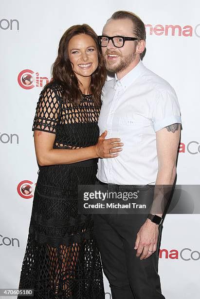 Rebecca Ferguson and Simon Pegg attend 2015 CinemaCon - The State Of The Industry Past, Present and Future Paramount presentation held at Caesars...