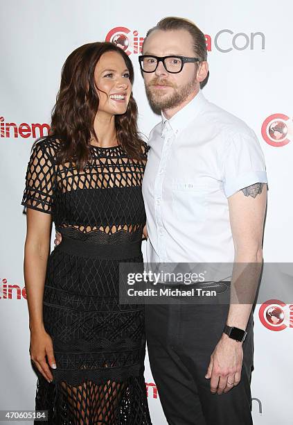 Rebecca Ferguson and Simon Pegg attend 2015 CinemaCon - The State Of The Industry Past, Present and Future Paramount presentation held at Caesars...