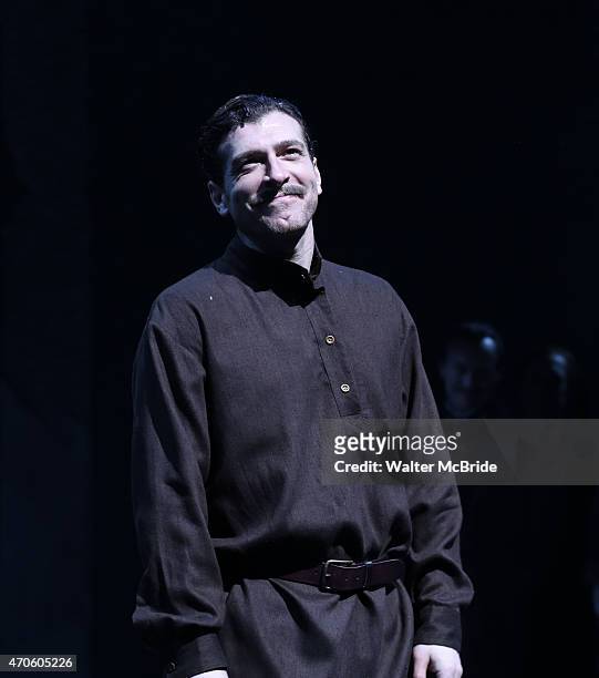 Tam Mutu during the Broadway Opening Night Performance Curtain Call for 'Doctor Zhivago' at The Broadway Theatre on April 21, 2015 in New York City.
