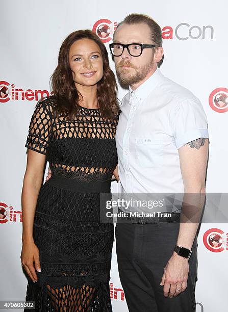 Rebecca Ferguson and Simon Pegg attend 2015 CinemaCon - The State Of The Industry Past, Present and Future Paramount presentation held at Caesars...