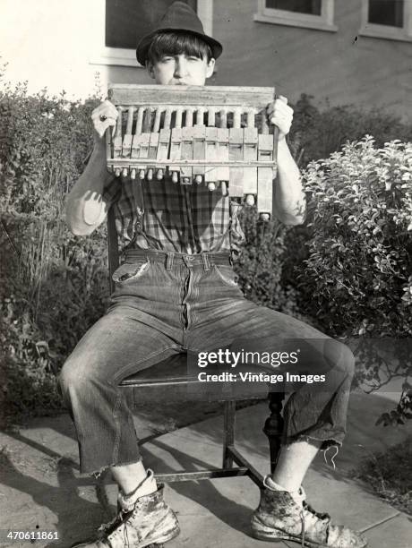 Actor Frank Wilder as he appears in the film 'Trouble Chaser', aka 'L'il Abner', 1940.