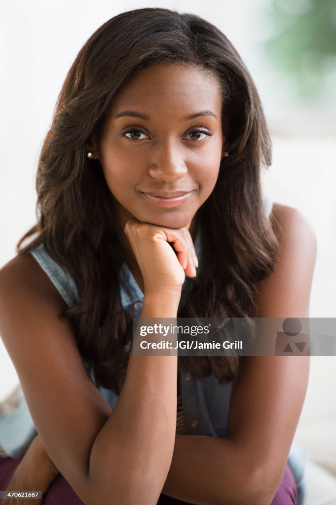 Black woman smiling