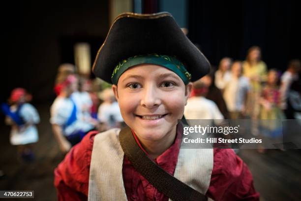 boy wearing costume in play - kid actor stock pictures, royalty-free photos & images