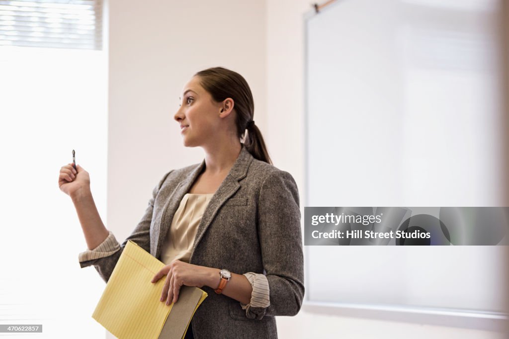 Businesswoman talking in office