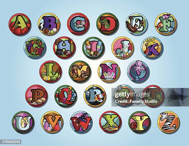 alphabets over blue background - squirrel isolated stock illustrations