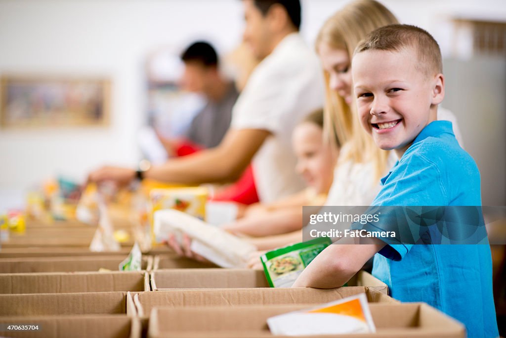 Kids at Food Bank