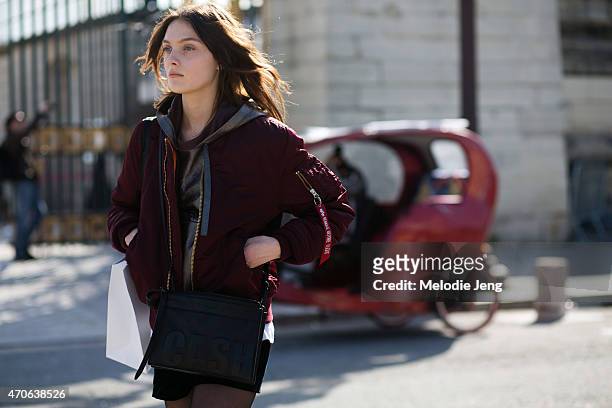 On Day 3 of Paris Fashion Week FW15 on March 5, 2015 in Paris, France.