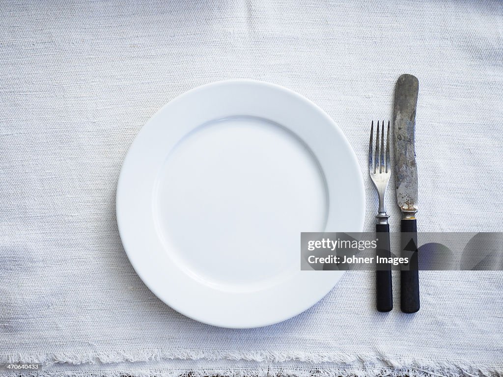 Place setting, close-up