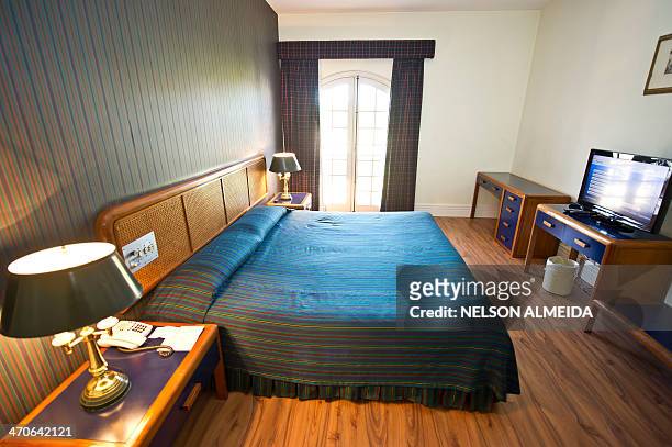 View of a room at the San Raphael Country Hotel in Itu, some 100 km from Sao Paulo, which will host Russia's national football team during the FIFA...