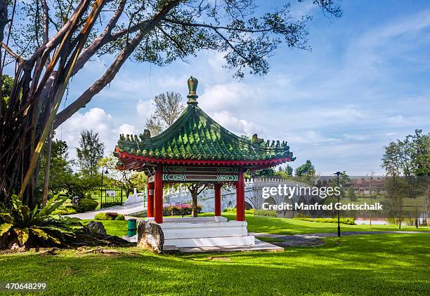 singapore chinese garden - oriental garden stock pictures, royalty-free photos & images