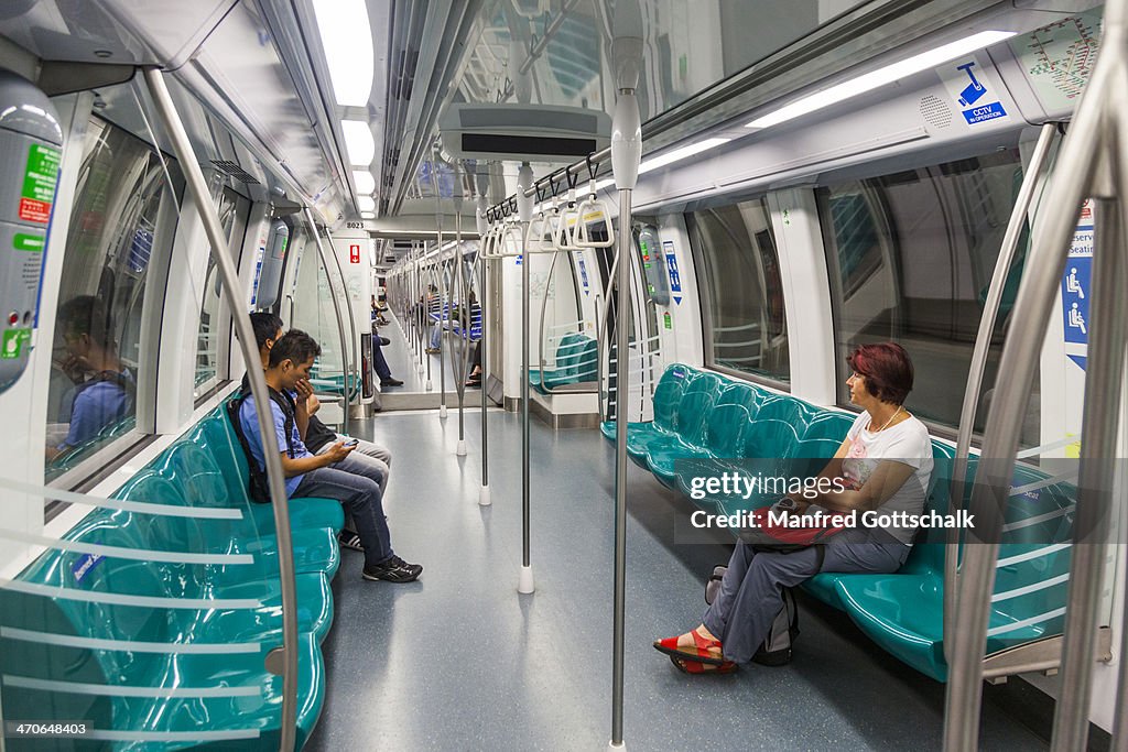 Singapore Mass Rapid Transit MRT interior