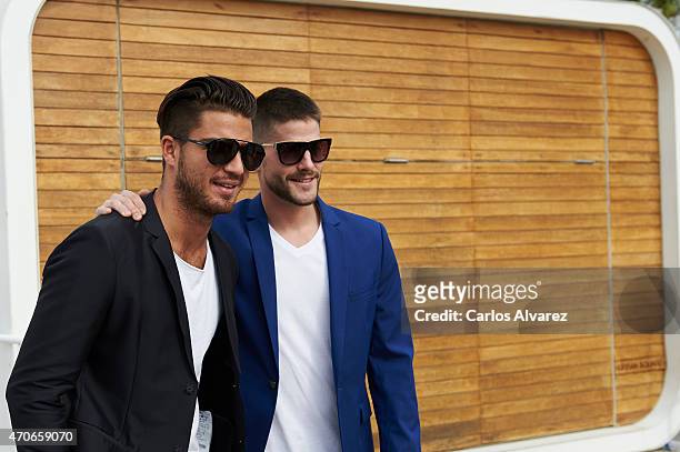 Spanish actors Maxi Iglesias and Luis Fernandez attend the "Asesinos Inocentes" photocall during the 18th Malaga Film Festival on April 22, 2015 in...