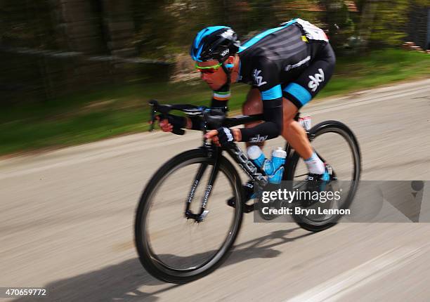 Nicolas Roche of Ireland and Team Sky rides during the 79th La Fleche Wallonne from Waremme to Huy on April 22, 2015 in Huy, Belgium.