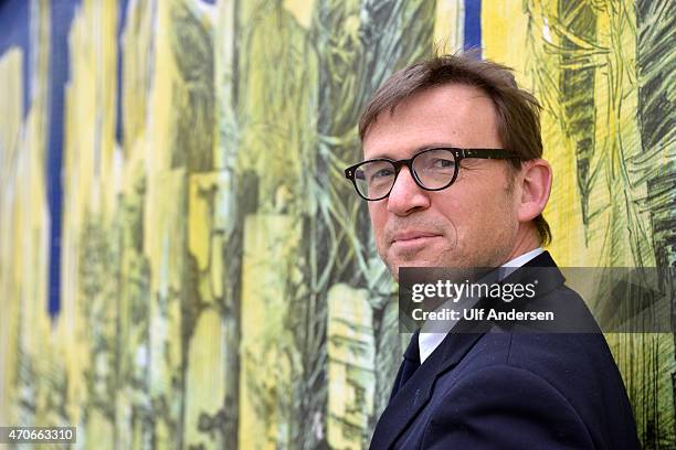 English writer David Nicholls poses during a portrait session held on April 17, 2015 in Paris, France.