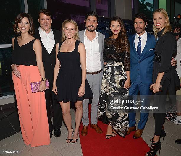 Ana Wolfington,Sean Wolfington,Jewel,Alejandro Monteverde,Ali landry,Eduardo Verastegui and Karolina Kurkova attends the The Miami Premiere Of...