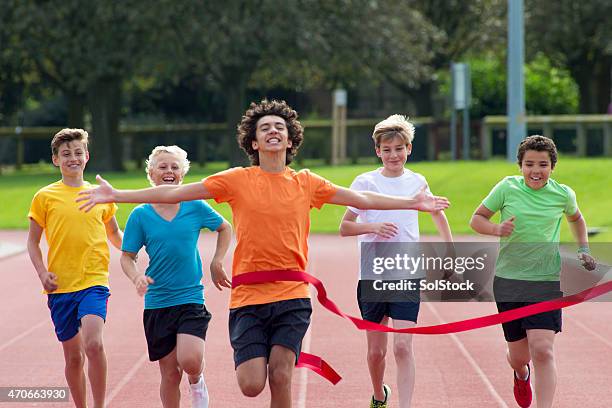 victory! - sprinting stock pictures, royalty-free photos & images