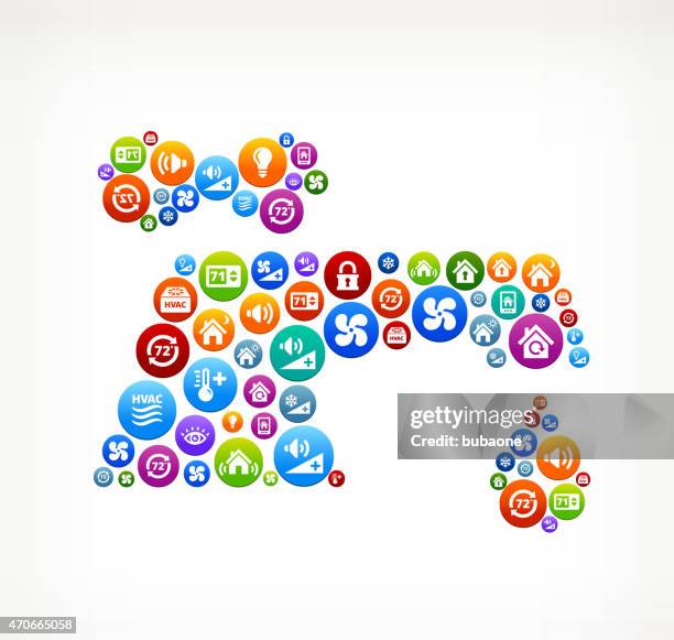 faucet with home automation and security vector graphic - remote working headset stock illustrations