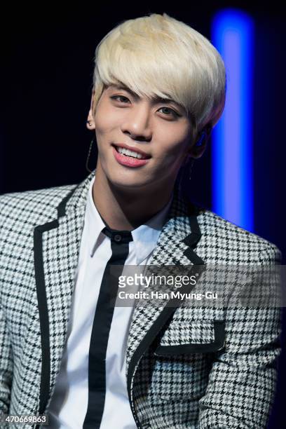 Jonghyun of South Korean boy band SHINee attends the SM Entertainment The Ballad Vol.2 Joint Recital at COEX on February 12, 2014 in Seoul, South...
