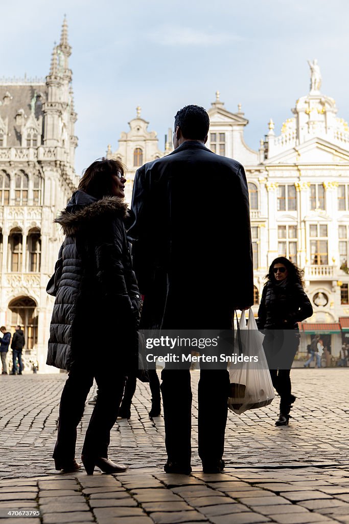 Pedestrians on Grand-Place